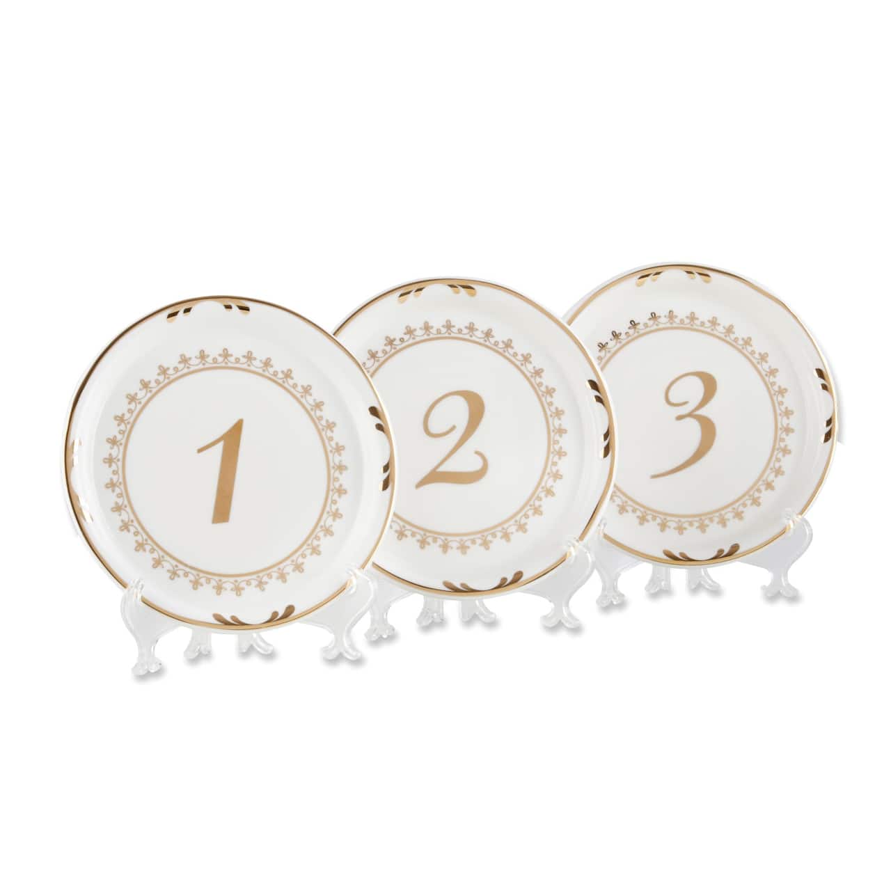 Kate Aspen® Tea Time Vintage Plate Table Numbers (1 to 6)